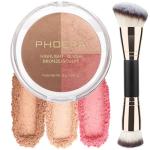 PHOERA Vegan Contour Palette: Highlight, Bronze, Blush