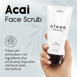 Cleen Beauty Acai Exfoliating Face Scrub 6oz