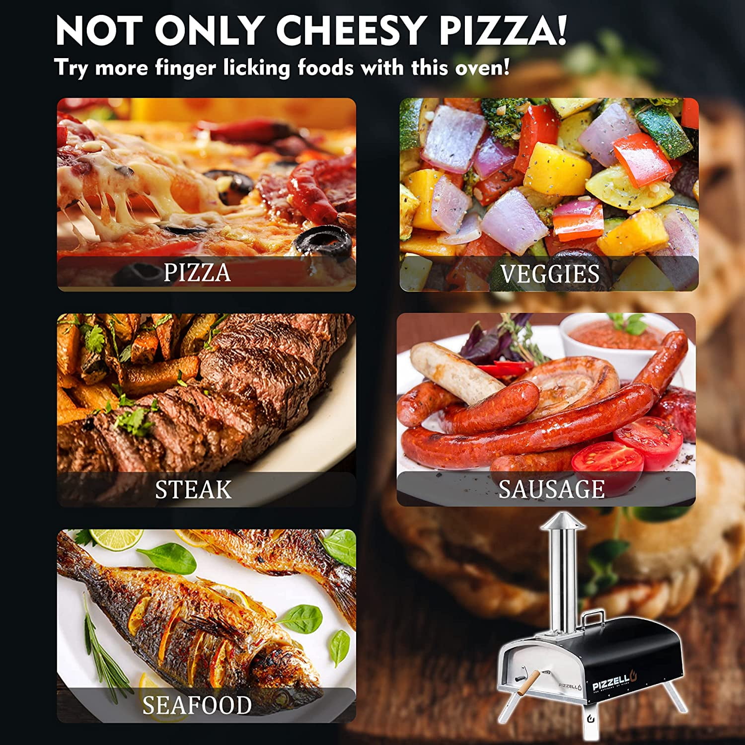 Pizzello 16" Outdoor Wood Pellet Pizza Oven