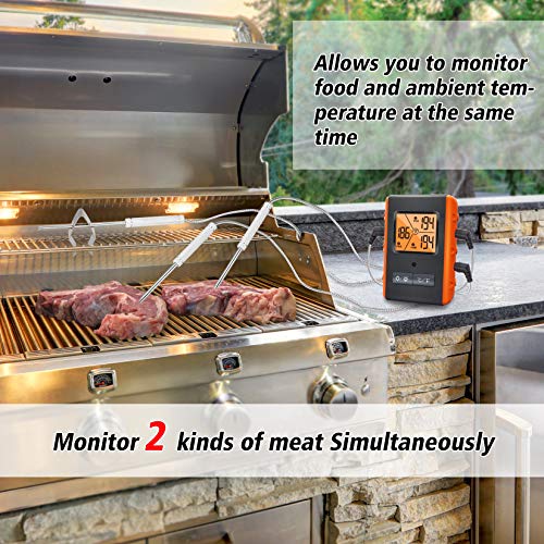 Wireless Meat Thermometer with 3 Probes for Grilling
