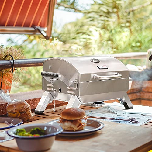 Portable Stainless Steel BBQ Grill, 10000 BTU