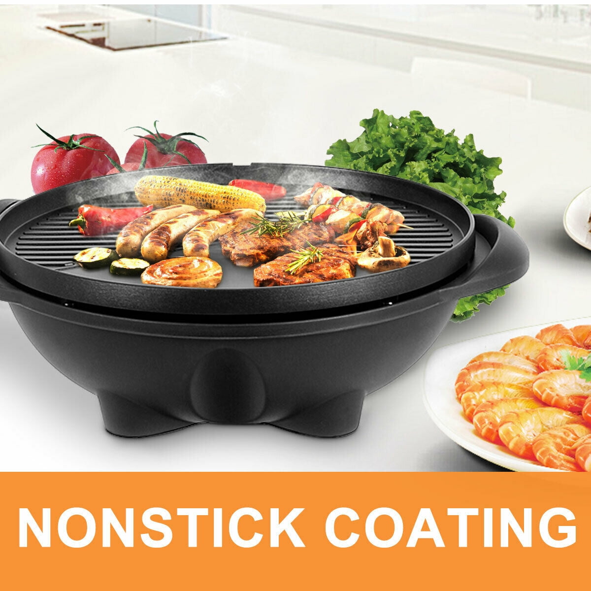 Costway Electric BBQ Grill - 4 Temperature Setting