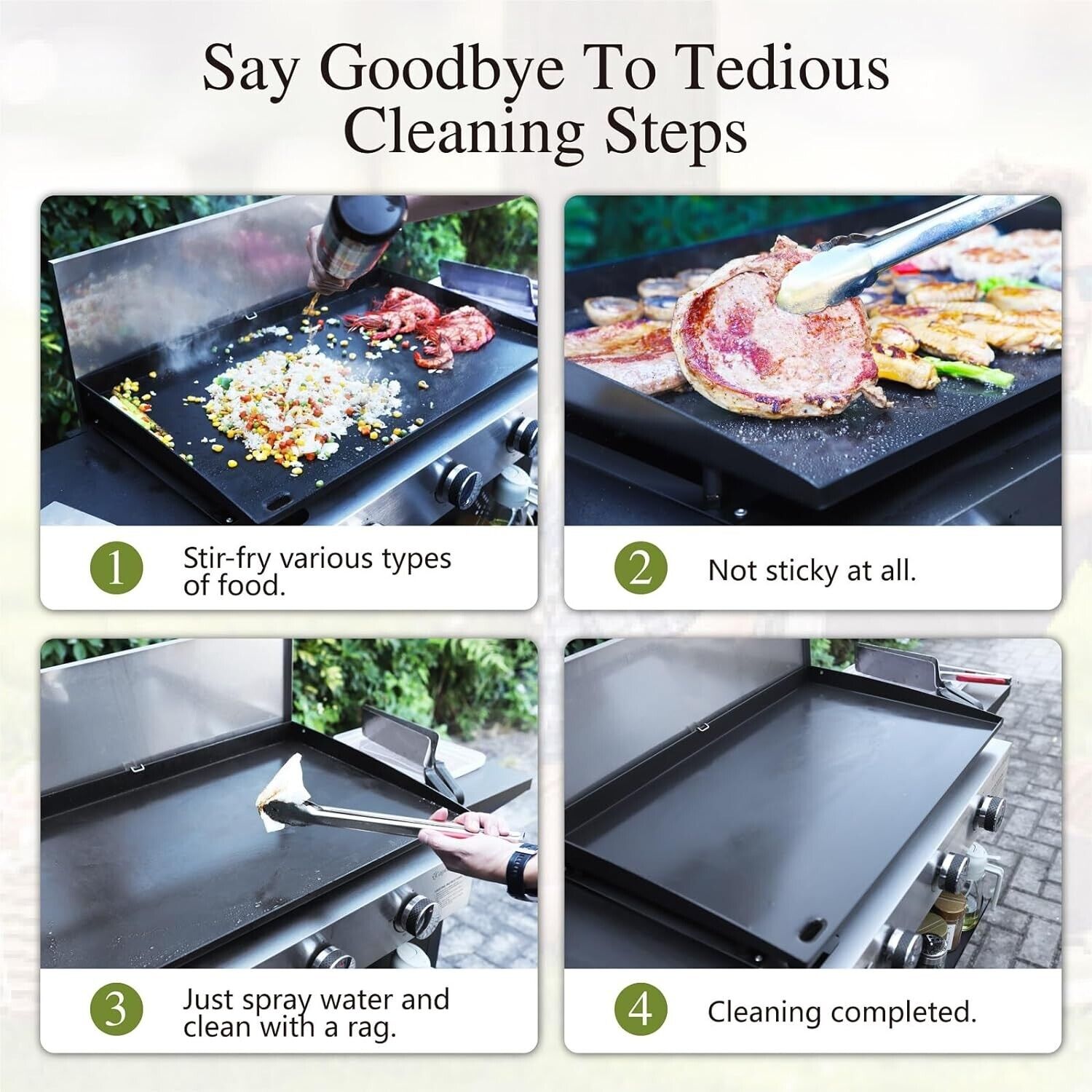 Outdoor Flat Top Gas Griddle Grill - 33000 BTU