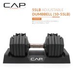 Adjustable 55 lb Dumbbells with Copper Handle Pair