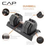 Adjustable 55 lb Dumbbells with Copper Handle Pair