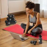 BalanceFrom 32 lb Neoprene Dumbbell Set with Stand
