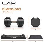 Adjustable 55 lb Dumbbells with Copper Handle Pair