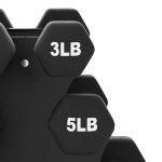 BalanceFrom 32 lb Neoprene Dumbbell Set with Stand