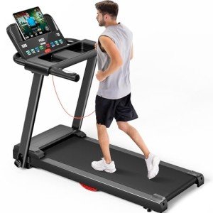 LONTEK 3.0HP Folding Treadmill with Heart Rate Sensor