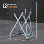 SogesPower Low-Impact Elliptical Glider for Home Gym