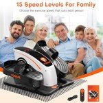 Under Desk Elliptical Exerciser with Adjustable Speeds