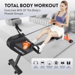 Pooboo Magnetic Rowing Machine with LCD Monitor