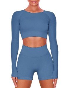 Buttergene Women's 2-Piece Long Sleeve Yoga Set