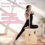 Sturdy Pilates Chair for Home Workouts - Pink/White