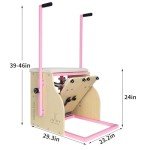 Sturdy Pilates Chair for Home Workouts - Pink/White