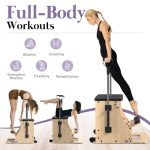 Pilates Combo Chair with Resistance Bands for Home