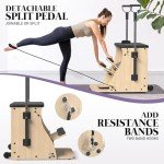 Pilates Combo Chair with Resistance Bands for Home