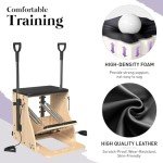 Pilates Combo Chair with Resistance Bands for Home