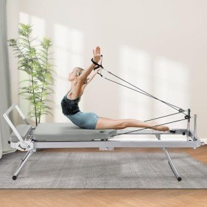ZENOVA Foldable Pilates Reformer for Home Workouts