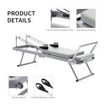 ZENOVA Foldable Pilates Reformer for Home Workouts