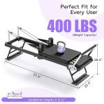 Foldable Pilates Reformer for Home and Gym Use