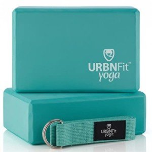 Sturdy Foam Yoga Blocks with Strap - 2 Pack