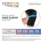 Copper Fit ICE Knee Compression Sleeve for Pain Relief