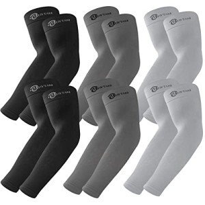 UV Protection Sports Arm Sleeves - 6 Pairs