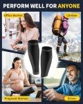 Cambivo Calf Compression Sleeves - 3 Pairs, Black