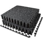 Heavy-Duty Interlocking Gym Floor Mats - 48 Sq Ft