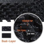 Heavy-Duty Interlocking Gym Floor Mats - 48 Sq Ft