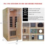 1-Person Indoor Infrared Hemlock Sauna Room