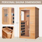 1-Person Full Spectrum Infrared Sauna with Bluetooth