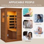 1-Person Full Spectrum Infrared Sauna with Bluetooth