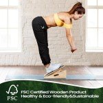 2-in-1 Wooden Slant Board for Stretching & Balance