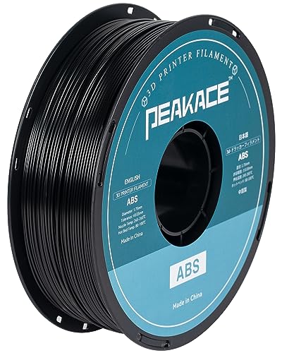 PEAKACE 1.75mm Black ABS Filament – 1kg Spool
