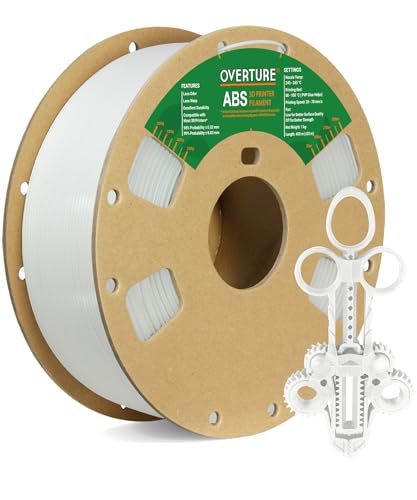 OVERTURE 1kg Gray ABS Filament for 3D Printers