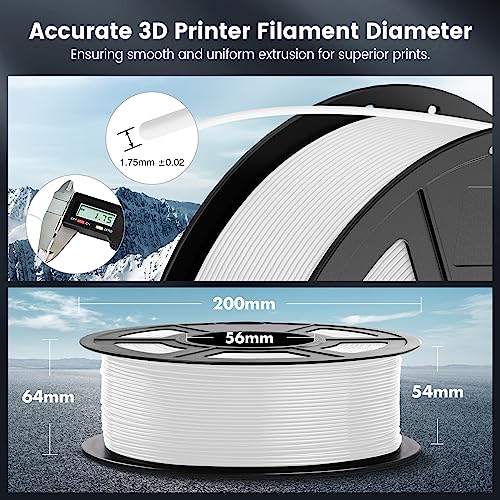 SUNLU 1.75mm PLA 3D Printer Filament - White 1kg