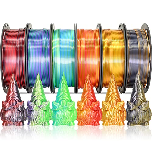 MIKA3D 6-Pack Dual Color Silk PLA Filament