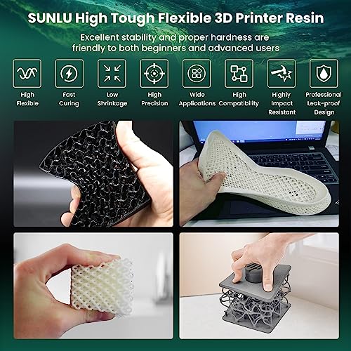 SUNLU Flexible Fast Curing 3D Printer Resin