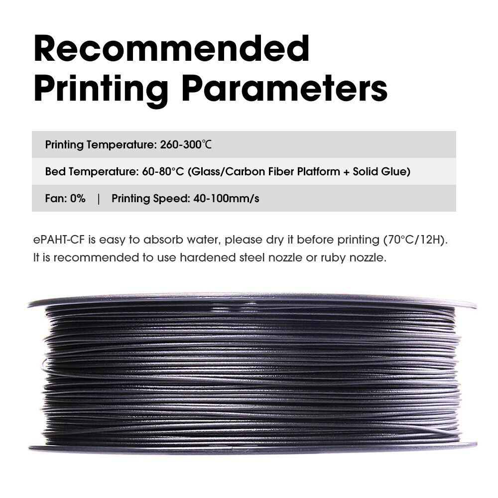 eSUN Enhanced 1.75mm Carbon Fiber Nylon Filament