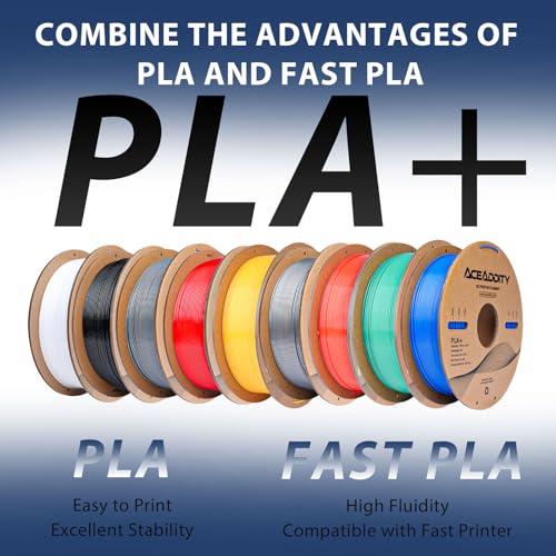 Aceaddity PLA+ 1.75mm Black Filament, 1KG