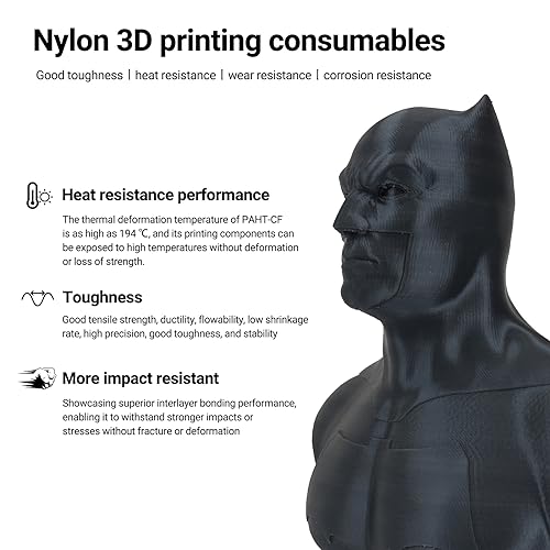 Kingroon Nylon 3D Printer Filament - Black, 1kg