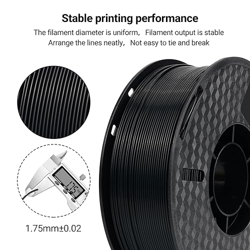 Kingroon Nylon 3D Printer Filament - Black, 1kg