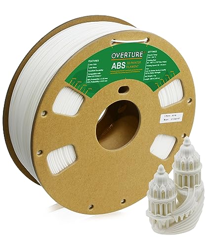 OVERTURE 1kg Gray ABS Filament for 3D Printers