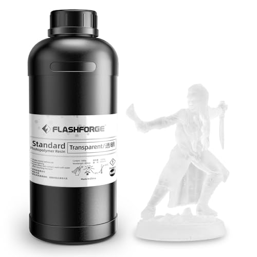 FlashForge Clear 3D Printer Resin 1000G 405nm