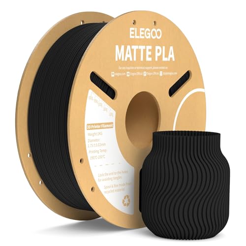 ELEGOO Matte Black PLA Filament 1.75mm 1KG
