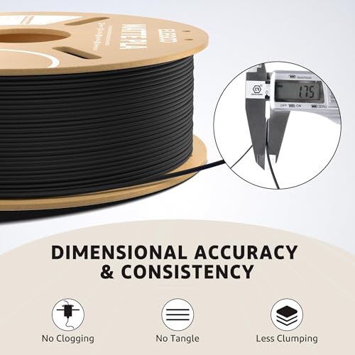 ELEGOO Matte Black PLA Filament 1.75mm 1KG