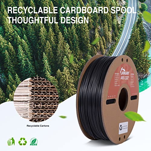 Black KINLUOT 1.75mm ABS 3D Printer Filament