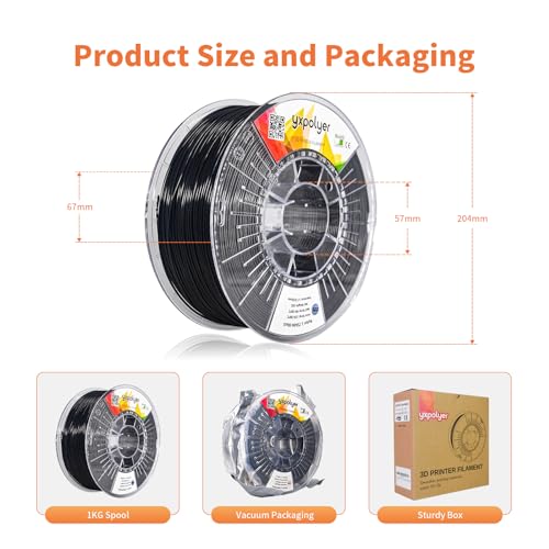 YXPOLYER Tough Nylon Filament 1.75mm - Black